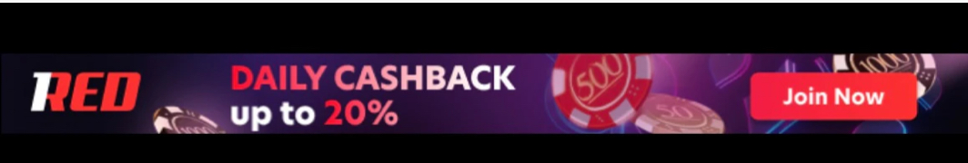 1Red Casino – up to 20% real cashback daily