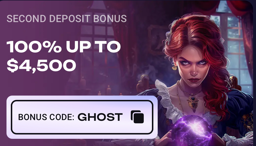 Spirit Casino second deposit bonus GHOST