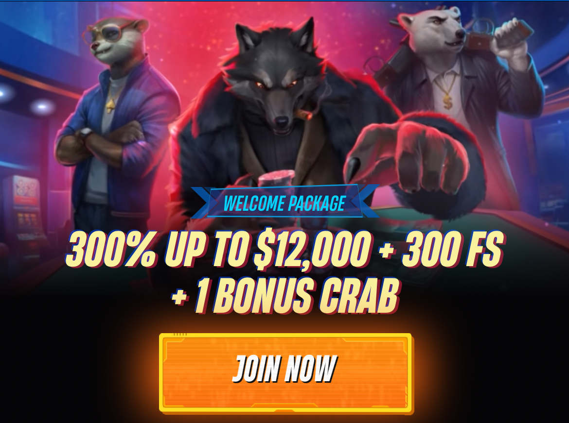 Winrolla Casino Canada Review welcome bonus up to C$12,000 + 300 Free Spins + 1 Bonus Crab