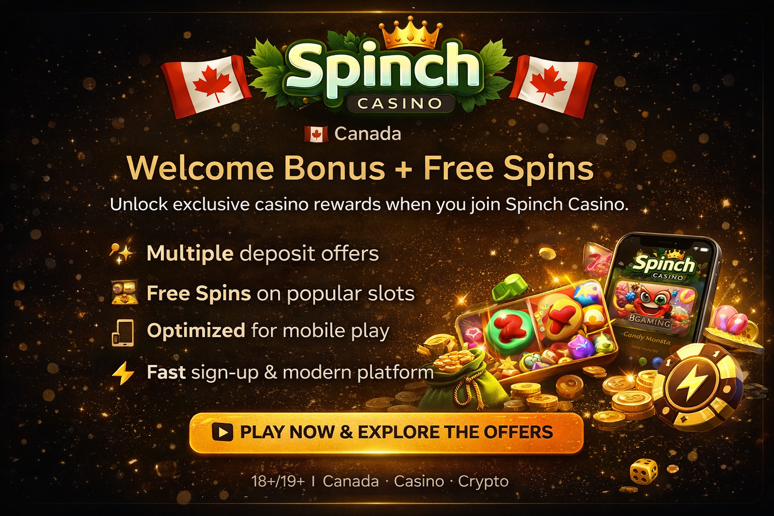 Spinch Casino Canada bonus banner