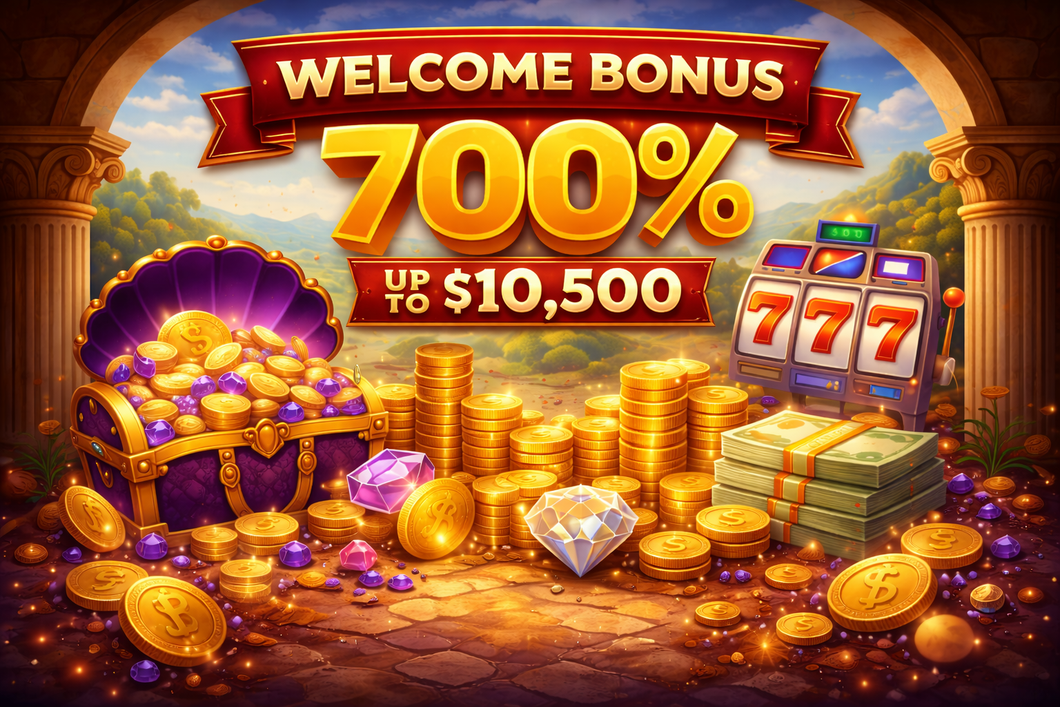Aphrodite Casino welcome bonus – up to $10,500 across five deposits
