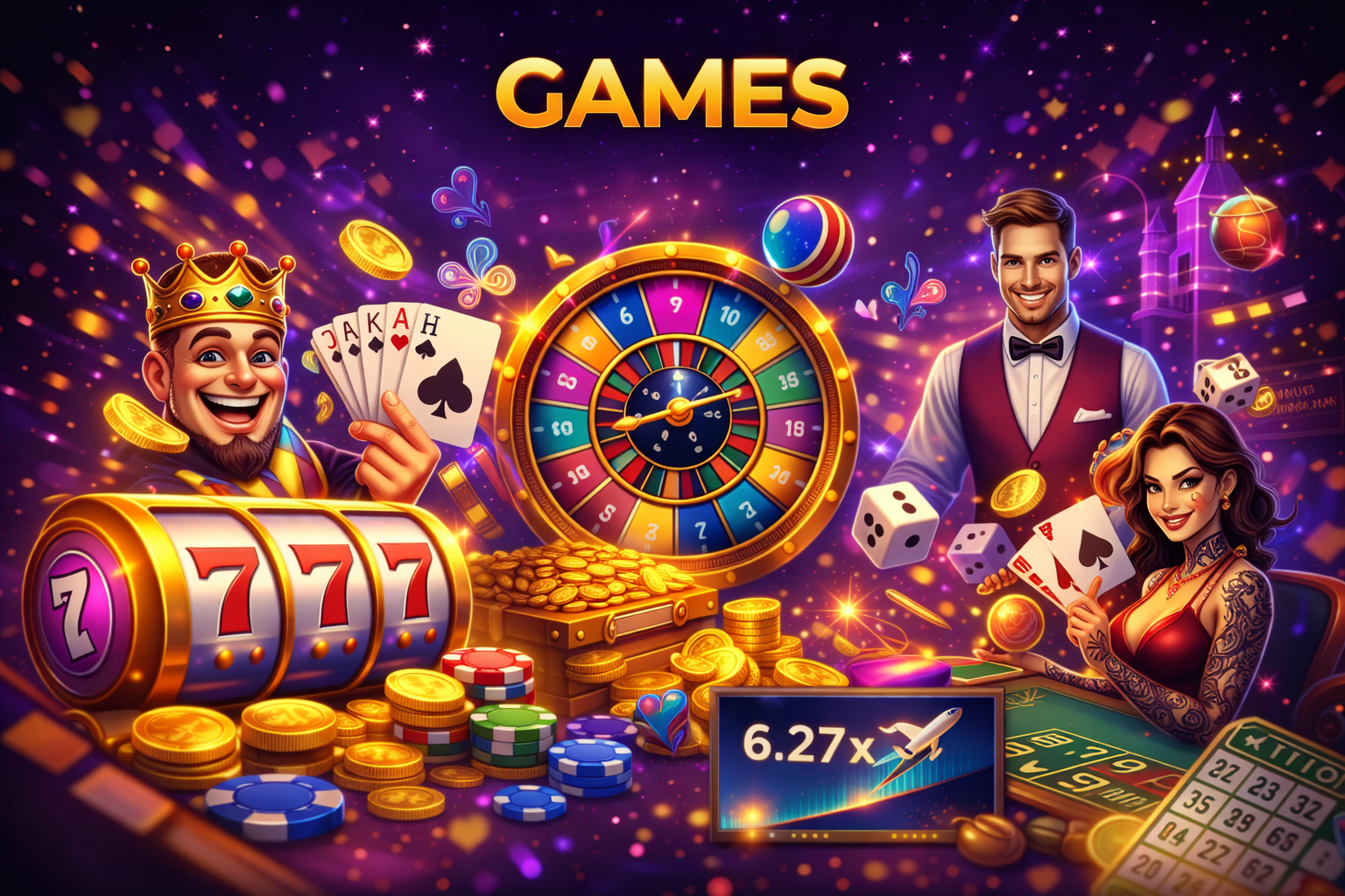 HighFlyBet Casino games overview including slots, live casino and jackpots