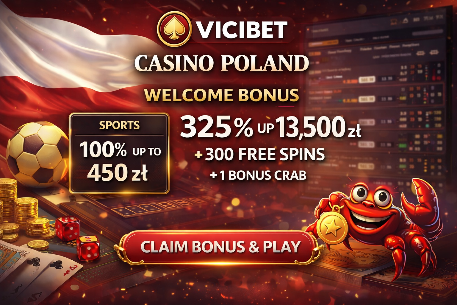 Vicibet Casino Poland review – welcome bonus, PLN payments and sportsbook