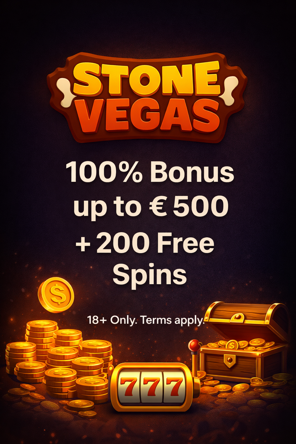 Stone Vegas Casino Europe bonus – 100% up to €500 + 200 Free Spins