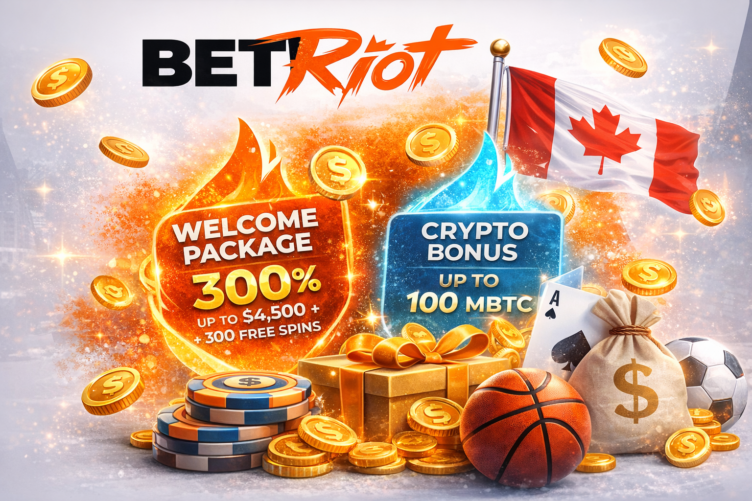 BetRiot Casino Canada bonus