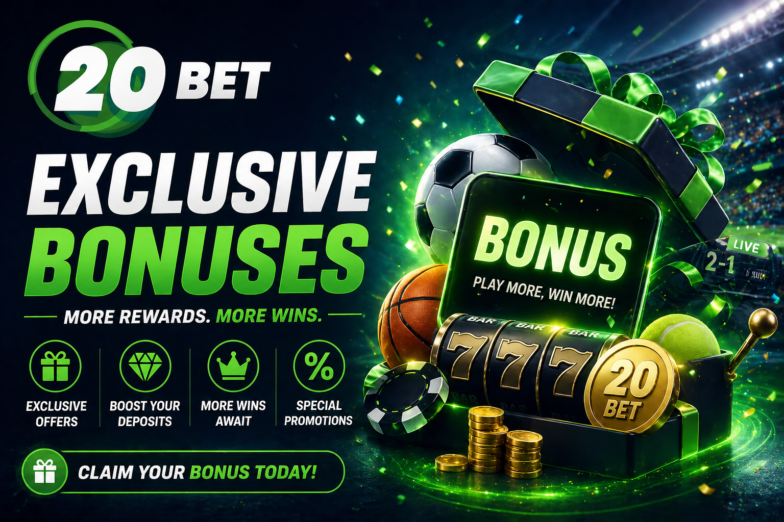 20bet Canada sportsbook bonuses and promotions