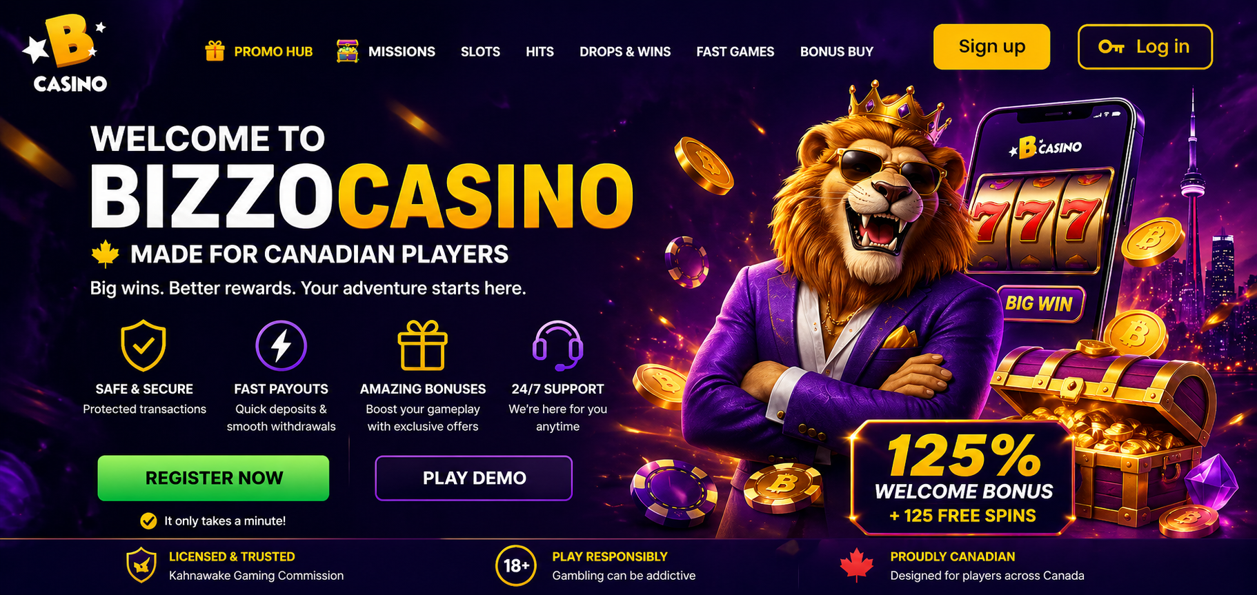Bizzocasino Canada Review – casino bonus, VIP program and payments
