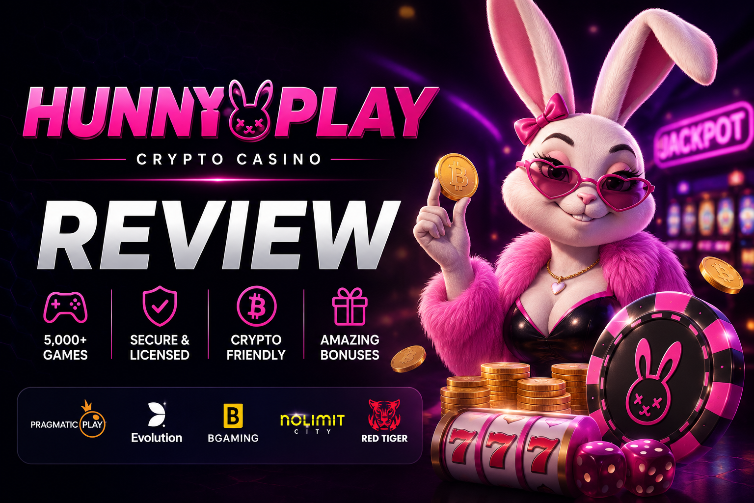 HunnyPlay Casino Canada review – bonuses, games, crypto payments and VIP programme