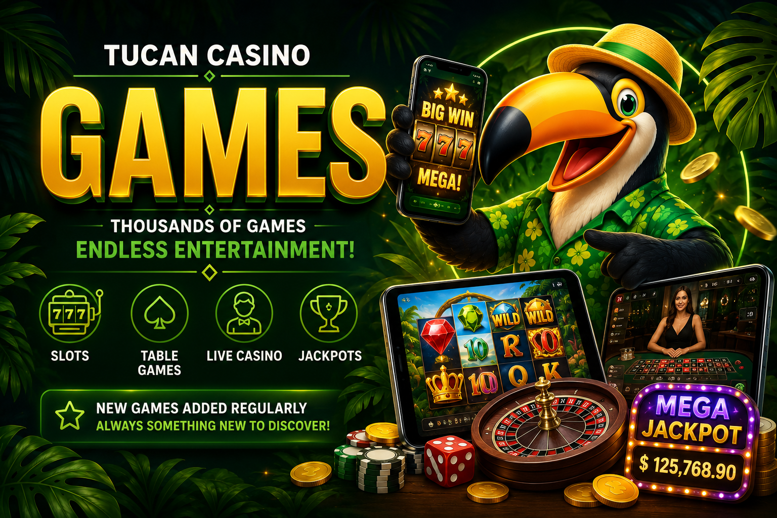 Tucan Casino games – 50+ providers, slots, live casino and sportsbook