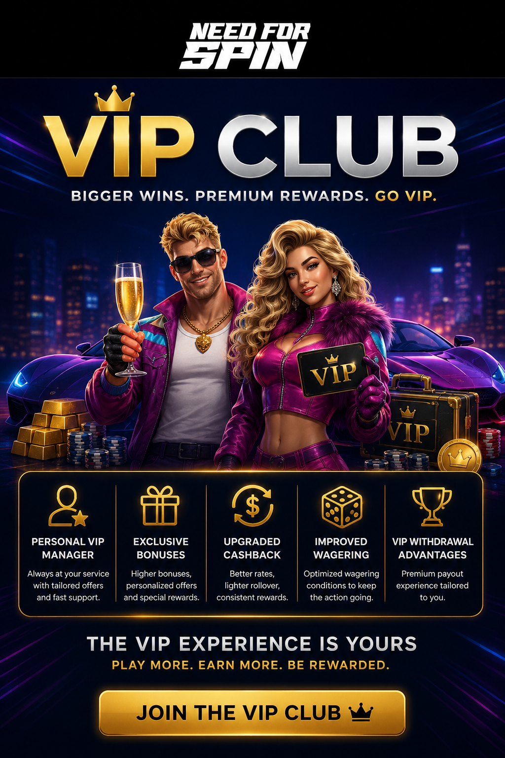 Need for Spin Casino VIP Club – dedicated manager, enhanced cashback and exclusive rewards