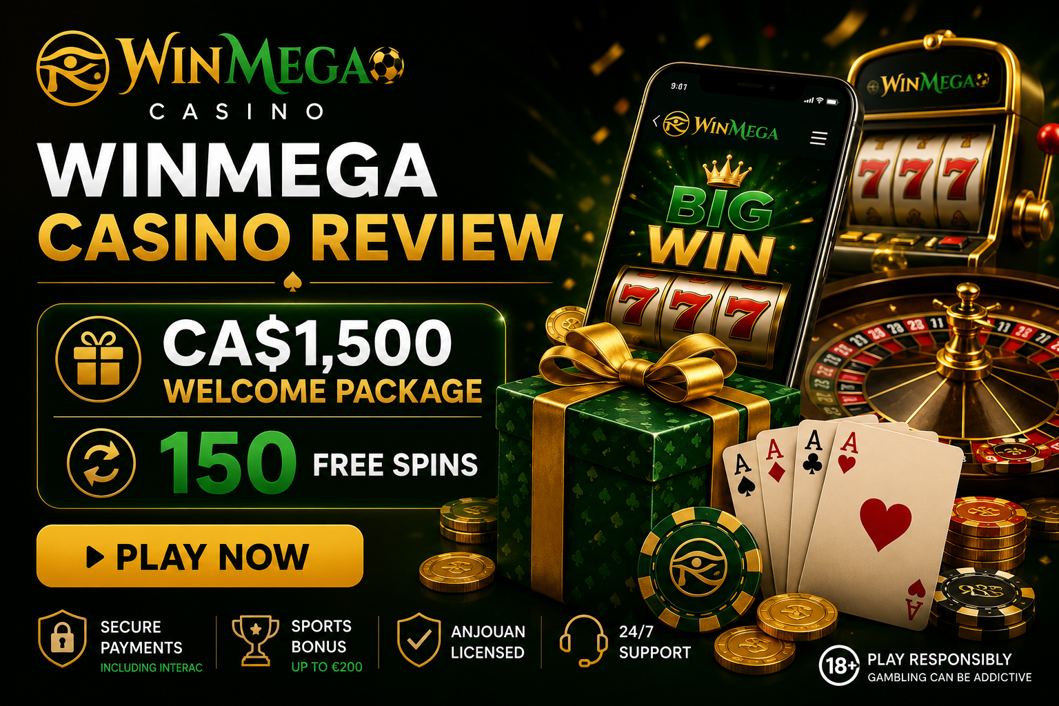 WinMega Casino Canada Review 2026 – welcome bonus, sportsbook and payments