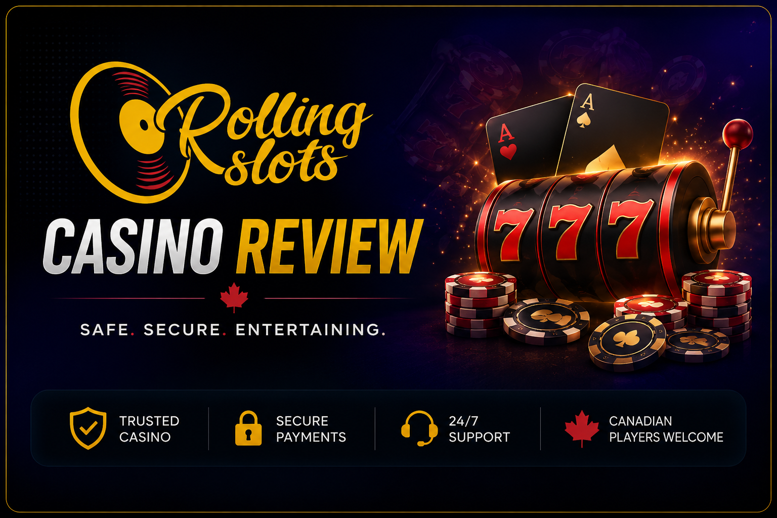 Rolling Slots Casino Canada Review 2026 – welcome bonus, loyalty program and games