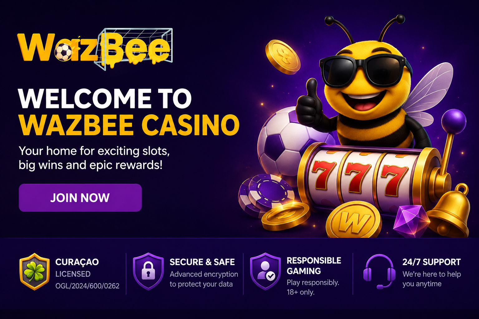 WazBee Casino Canada Review 2026 – 250% bonus, BeeCoins loyalty and Interac banking