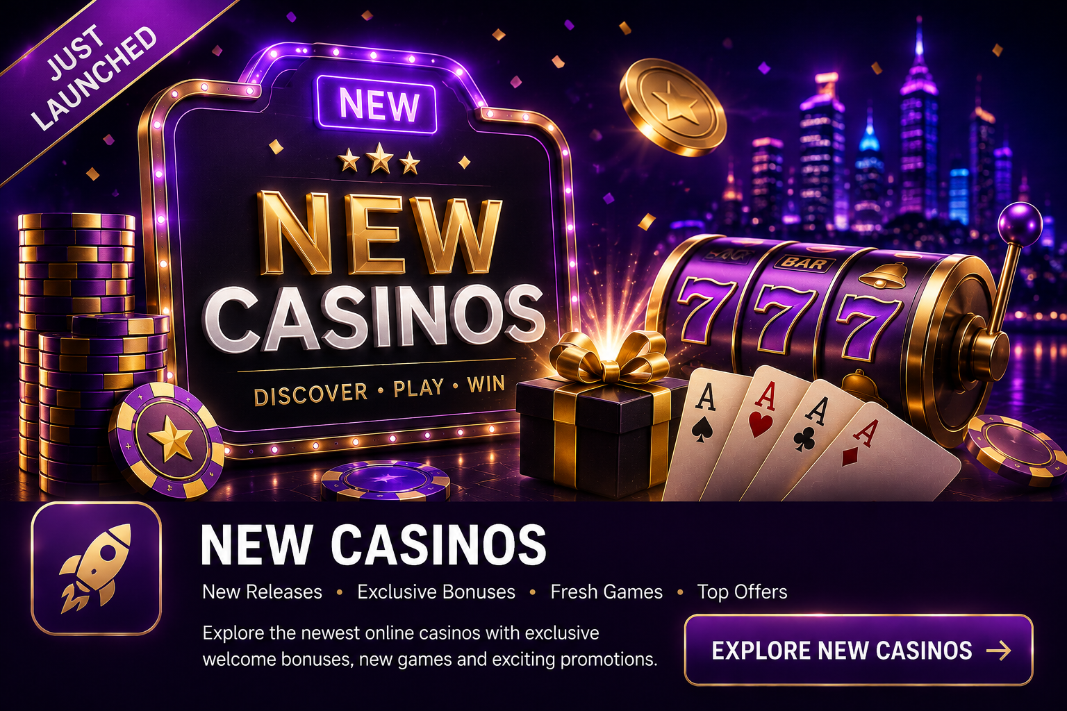 New online casinos with fresh games, welcome bonuses and new releases
