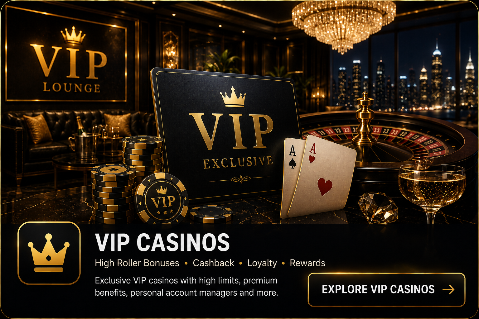 VIP casinos with high roller bonuses, cashback and loyalty rewards