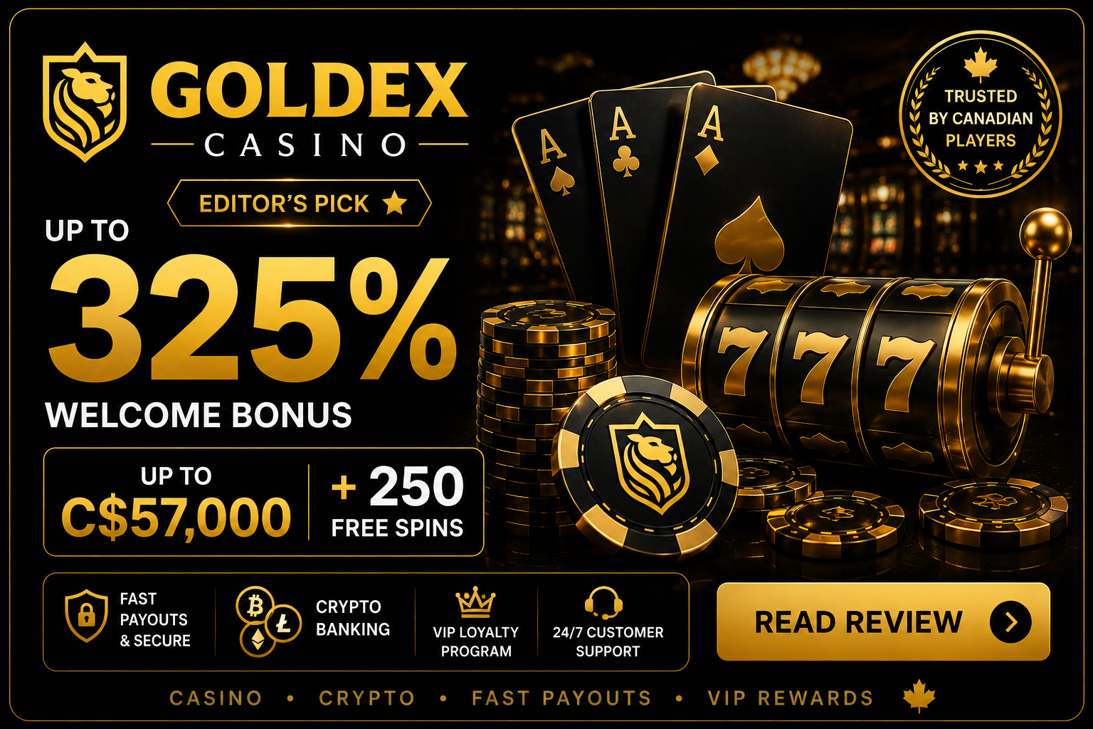 Goldex Casino welcome bonus and Canadian casino review