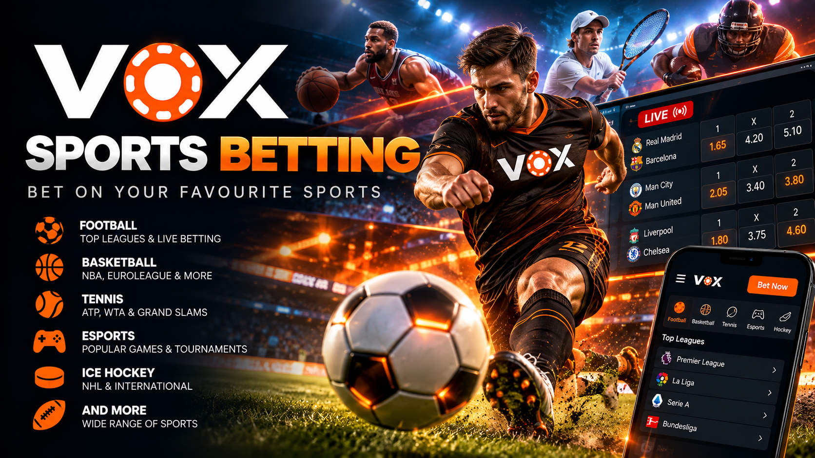 VOX Casino VIP Club with Gold Platinum and Diamond levels