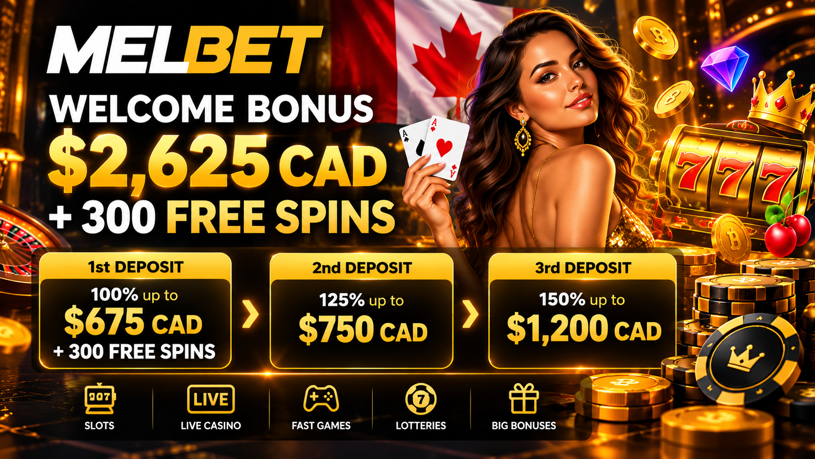 MelBet Casino Canada welcome bonus